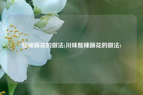 酸辣蹄花的做法(川味酸辣蹄花的做法)