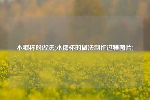 木糠杯的做法(木糠杯的做法制作过程图片)